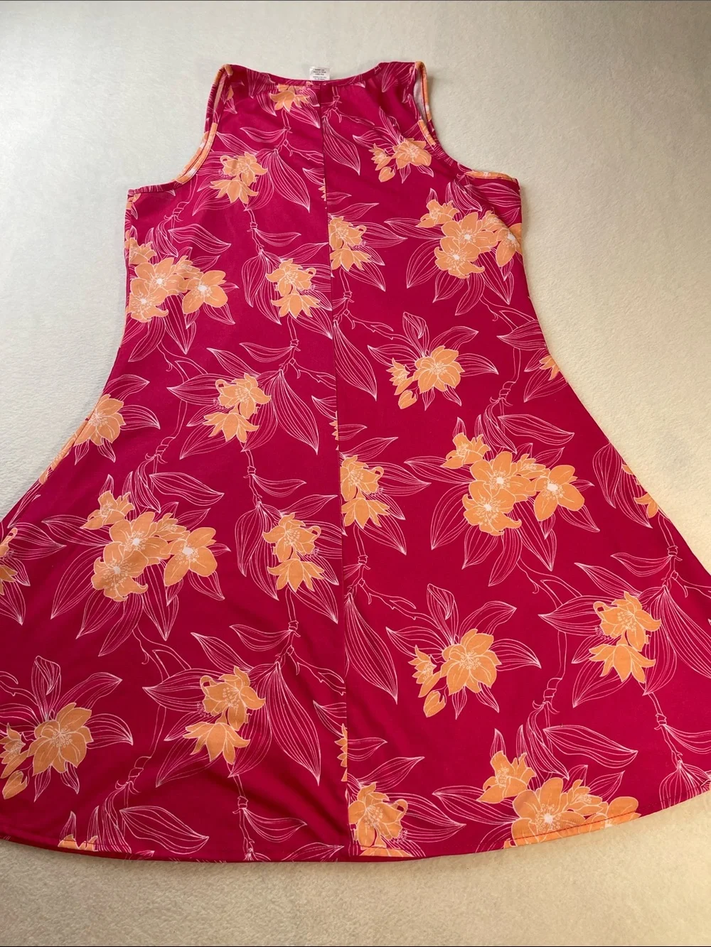 west loop Pink and White Tie-Dye Scoop Neck Top WOMENS SIZE M